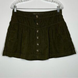 American Eagle Outfitters Olive Corduroy Skirt